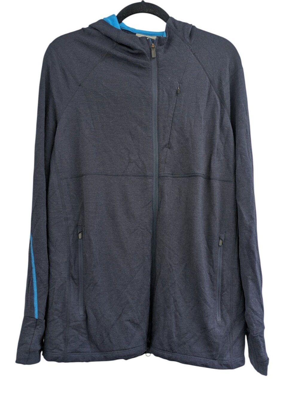 Smartwool Blue Wool Zip Hoodie